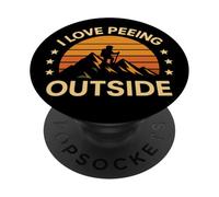 Me encanta orinar afuera - Divertido camping senderismo PopSockets PopGrip Adhesivo