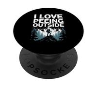 Me Encanta orinar afuera Divertido Senderismo Camping PopSockets PopGrip Adhesivo