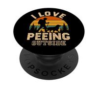 Me encanta orinar afuera - Funny Hiking Meme Hilarante Camping PopSockets PopGrip Adhesivo