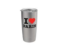 Me encanta París Vaso térmico de acero inoxidable de doble pared