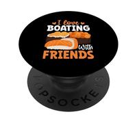 Me Encanta pasear en Barco con Amigos PopSockets PopGrip Adhesivo