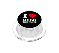 Me Encanta Pensar Demasiado en el corazón Divertido PopSockets PopGrip para MagSafe