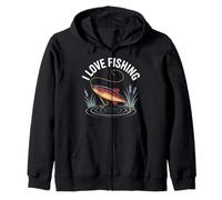 Me encanta pescar y atrapar al grande Sudadera con Capucha