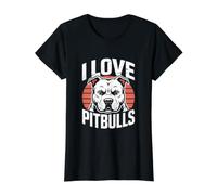 Me Encanta Pitbull Fierce Loyalty Pride Camiseta gráfica económica, Mujer, Negro, XL