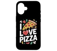 Me encanta Pizza Slice Heart Fun Cheesy Delight Carcasa para iPhone 16