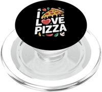 Me encanta Pizza Slice Heart Fun Cheesy Delight PopSockets PopGrip para MagSafe