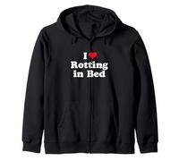 Me Encanta pudrirse en la Cama Escuche a Hurkle Durkle Gen-Z Lazy Day Sudadera con Capucha