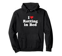 Me Encanta pudrirse en la Cama Escuche a Hurkle Durkle Gen-Z Lazy Day Sudadera con Capucha