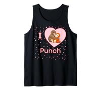 Me Encanta Punch The Baby Monkey Hearts Camiseta sin Mangas