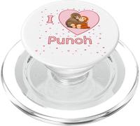Me Encanta Punch The Baby Monkey Hearts PopSockets PopGrip para MagSafe