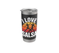 Me encanta Salsa Dance Groove Passion Vaso térmico de acero inoxidable de doble pared