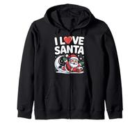 Me Encanta Santa Jolly St. Nick Christmas Joy Sudadera con Capucha