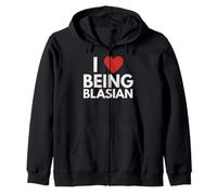 Me Encanta ser blasiano, Negro, Orgullo asiático, Patrimonio Cultural Sudadera con Capucha