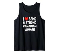 Me encanta ser un corazón canadiense fuerte Canadá Montreal Quebec Camiseta sin Mangas
