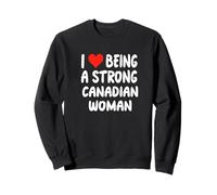 Me encanta ser un corazón canadiense fuerte Canadá Montreal Quebec Sudadera