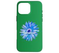 Me encanta ser un jardinero hermoso arte de acuarela de margaritas azules Carcasa para iPhone 16 Pro Max