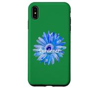 Me encanta ser un jardinero hermoso arte de acuarela de margaritas azules Carcasa para iPhone XS Max