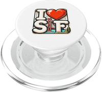 Me Encanta SF San Francisco Golden Gate Bridge CA Me Encanta la bahía PopSockets PopGrip para MagSafe