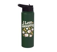 Me encanta Sleeping Sheep Moon Stars Cozy Stainless Steel Insulated Water Bottle