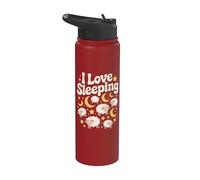 Me encanta Sleeping Sheep Moon Stars Cozy Stainless Steel Insulated Water Bottle
