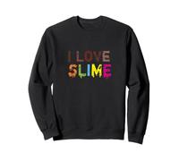 Me encanta Slime, para amantes del arte vintage y manualidades, linda reina del limo Sudadera