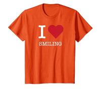 Me Encanta sonreír, me Encanta sonreír Camiseta, Niños, Naranja, 6 años