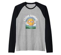 Me Encanta Sunday Sunshine Happy Vibes Camiseta Manga Raglan