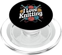 Me encanta tejer agujas de hilo entusiasta PopSockets PopGrip para MagSafe