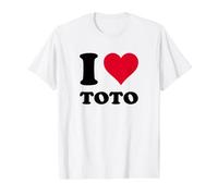 Me Encanta Toto Camiseta gráfica económica, Hombre, Blanco, XL
