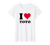 Me Encanta Toto Camiseta gráfica económica, Mujer, Blanco, XL
