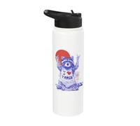 Me encanta Trash Raccoon Trash Panda Divertido Arte callejero DueLy Stainless Steel Insulated Water Bottle
