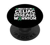 Me encanta un luchador contra la enfermedad celíaca PopSockets PopGrip Adhesivo