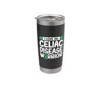 Me encanta un luchador contra la enfermedad celíaca Vaso térmico de acero inoxidable de doble pared