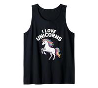 Me encanta Unicorns Rainbow Magical Fantasy Camiseta sin Mangas