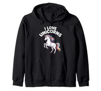 Me encanta Unicorns Rainbow Magical Fantasy Sudadera con Capucha
