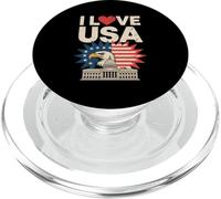 Me encanta USA Eagle Patriotic American Pride PopSockets PopGrip para MagSafe