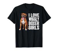 Me Encanta Wiggly Boxer Girls, Divertido Dicho de Perro bóxer para Mascotas Camiseta