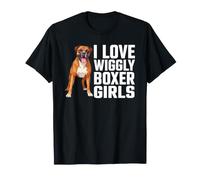 Me Encanta Wiggly Boxer Girls, Divertido Meme de Perro bóxer para Mascotas Camiseta