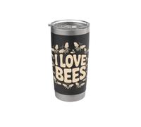 Me encantan las abejas Pasión apicultura Vaso térmico de acero inoxidable de doble pared