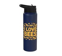 Me encantan las abejas Save the Bees Honeycomb Advocate Stainless Steel Insulated Water Bottle