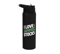 Me encantan las acciones Diseño de tendencia del mercado alcista Stainless Steel Insulated Water Bottle