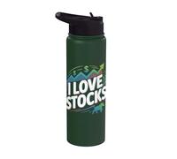 Me encantan las acciones Diseño entusiasta del mercado de valores Stainless Steel Insulated Water Bottle
