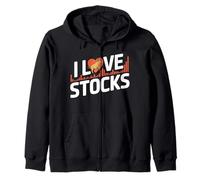 Me encantan las acciones Tendencia del mercado financiero Sudadera con Capucha