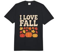 Me encantan Las Calabazas con Hojas de otoño Comfort Colors Adult Heavyweight T-Shirt