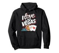 Me encantan Las Cartas de Ruleta del Casino de Las Vegas Sudadera con Capucha