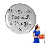 Me encantan las chips de bolsillo de estaño, piezas de chips de bolsillo | Tokens de amor en estaño inspirando a mano | Abrazos de bolsillo, colección de piezas de amor para honrar a su ser querido, l