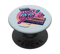 Me encantan Las Cintas de Casete Infantiles de los 90 y 90, Meme, al Estilo de los 90 PopSockets PopGrip Adhesivo