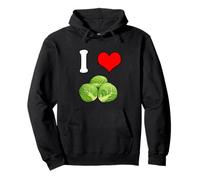 Me encantan Las Coles de Bruselas Verduras Divertidas Sudadera con Capucha