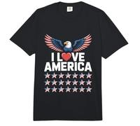 Me encantan Las Estrellas de America Eagle Wings Comfort Colors Adult Heavyweight T-Shirt