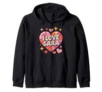 Me encantan las expresiones del corazón de Sara Sudadera con Capucha